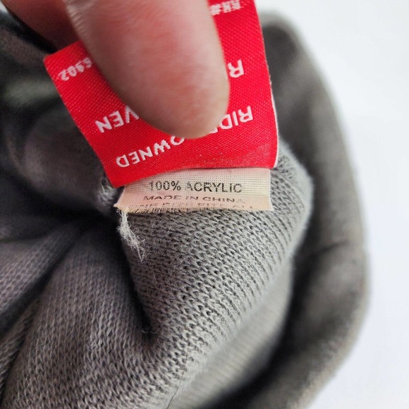 Burton Beanie Hat OS Knit Snowboarding Skiing Logo Black & Gray Snow hat - Picture 9 of 9